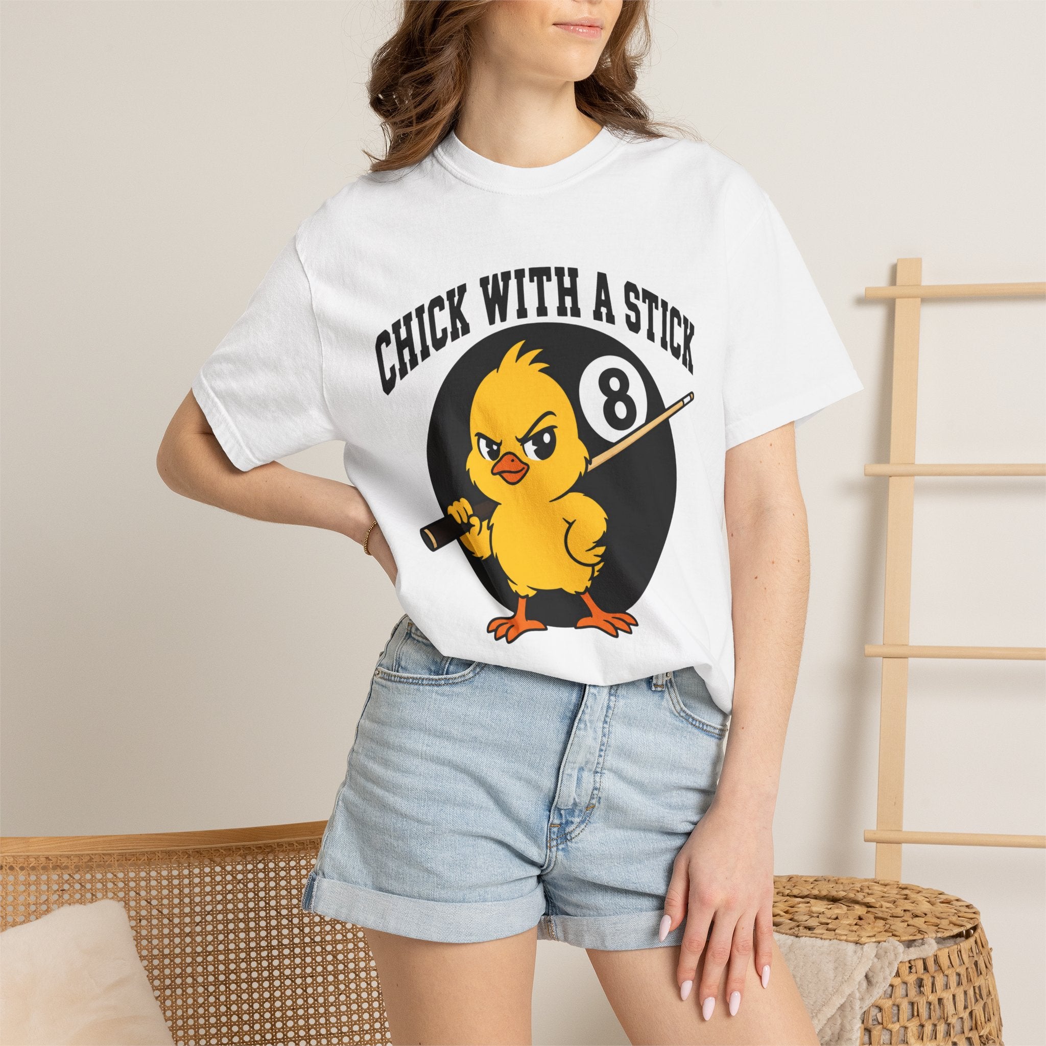 Chicke With A Stick T-Shirt